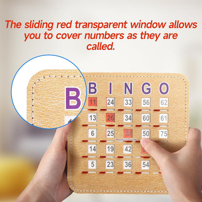 GSE Games & Sports Expert Finger-Tip Bingo Master Board with Sliding Windows, Bingo Cardboard Calling Card