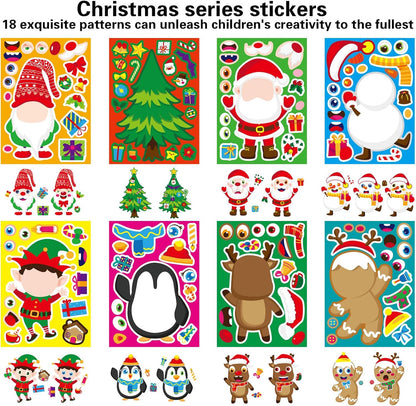 24 Sheets Summer Stickers for Kids Toddlers, Make-a-face Stickers for Kids Classroom Make Your Own Animal Mix & Match Sticker, Pool Beach Luau Hawaii Sticker, Summer Holiday Party Favors