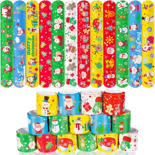 Max Fun 48pcs Easter Slap Bracelets Party Favors Toys Basket Stuffers for Kids Party Favors Easter Egg Fillers