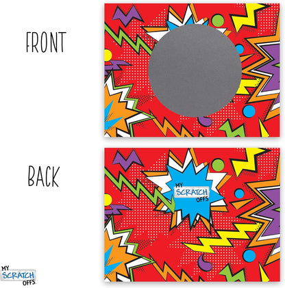 My Scratch Offs - Customizable Scratch-Off Cards Graffiti Design for Prizes, Classroom Rewards & Teacher Supplies, 50 Pack