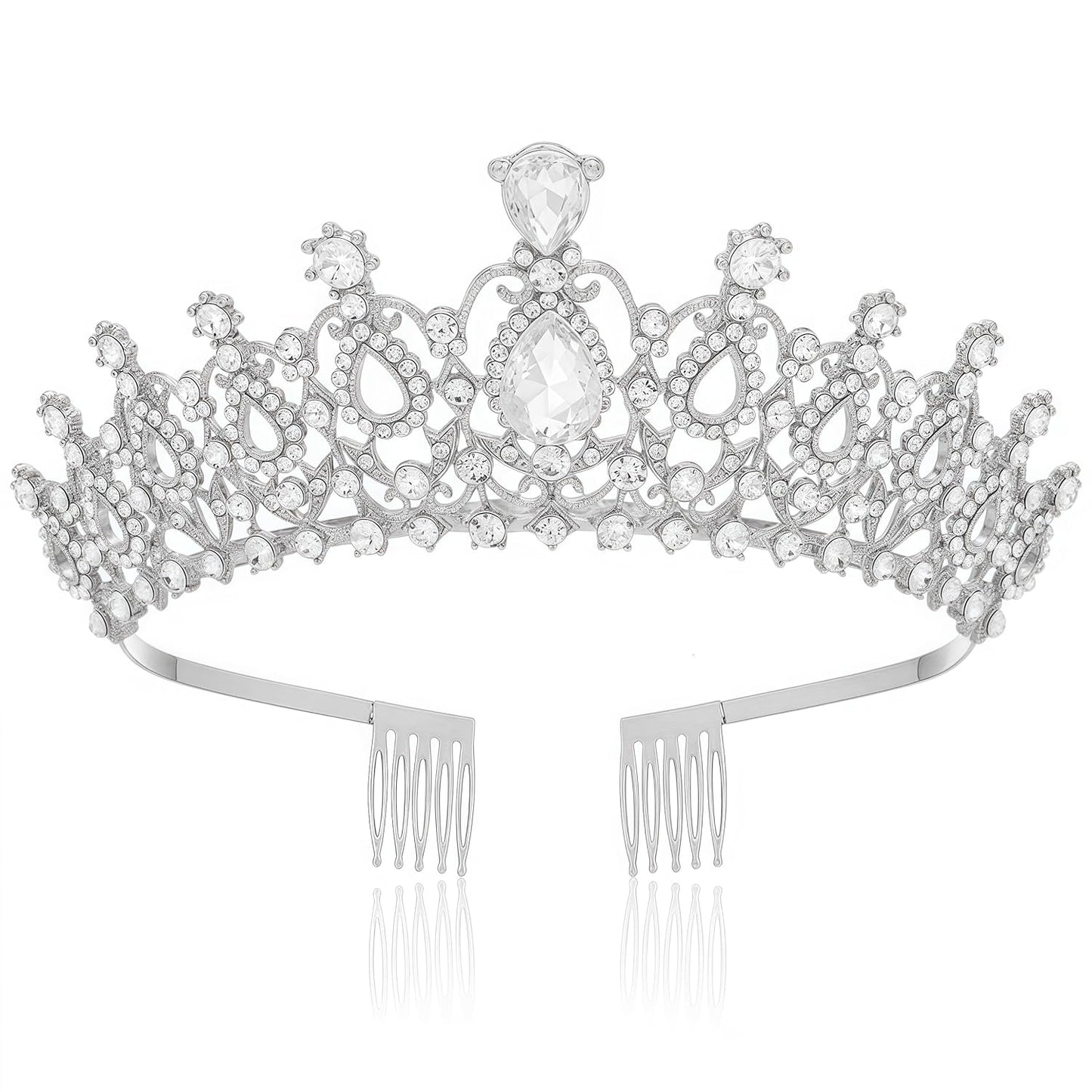 Tiara Crown for Women, Headband Hair Accessories for Birthday Wedding Party Costume Pink