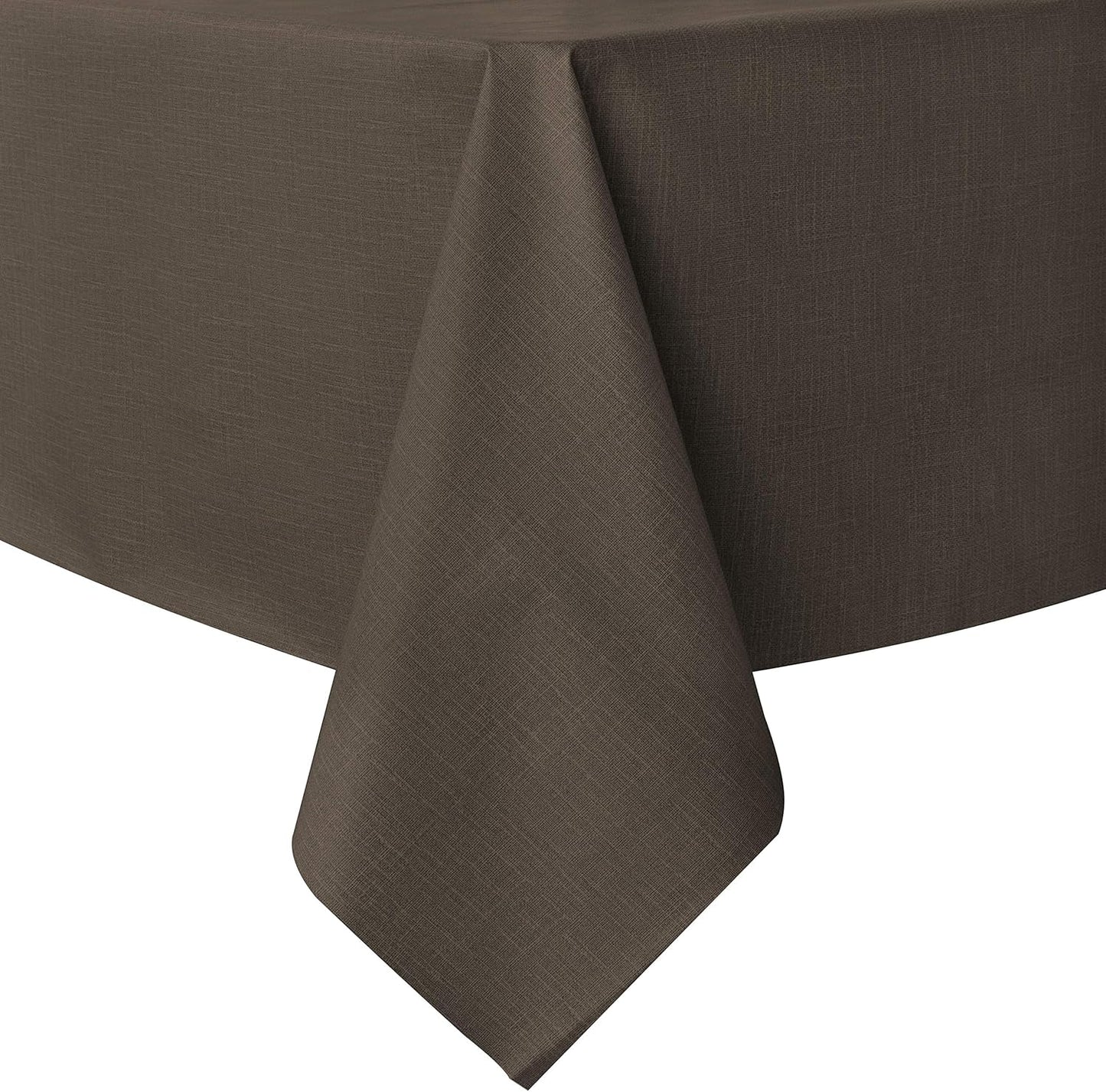 sancua Clear Plastic 100% Waterproof Tablecloth - 54 x 78 Inch - Vinyl PVC Rectangle Table Cloth Protector Oil Spill Proof Wipe Clean Table Cover for Dining Tables, Parties & Camping, Crystal Clear