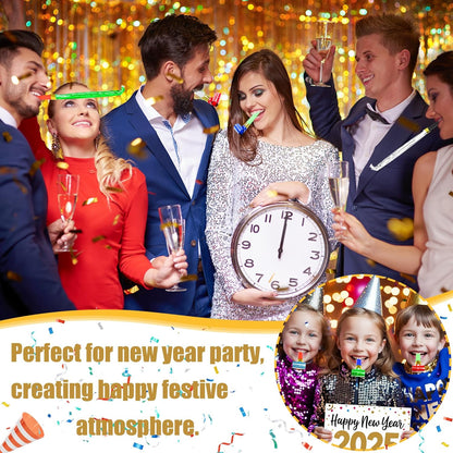 24 Pcs Party Blower Colorful Blowouts Noisemakers Birthday Blowouts Whistles for Party Favors(Colorful Paper Roll)