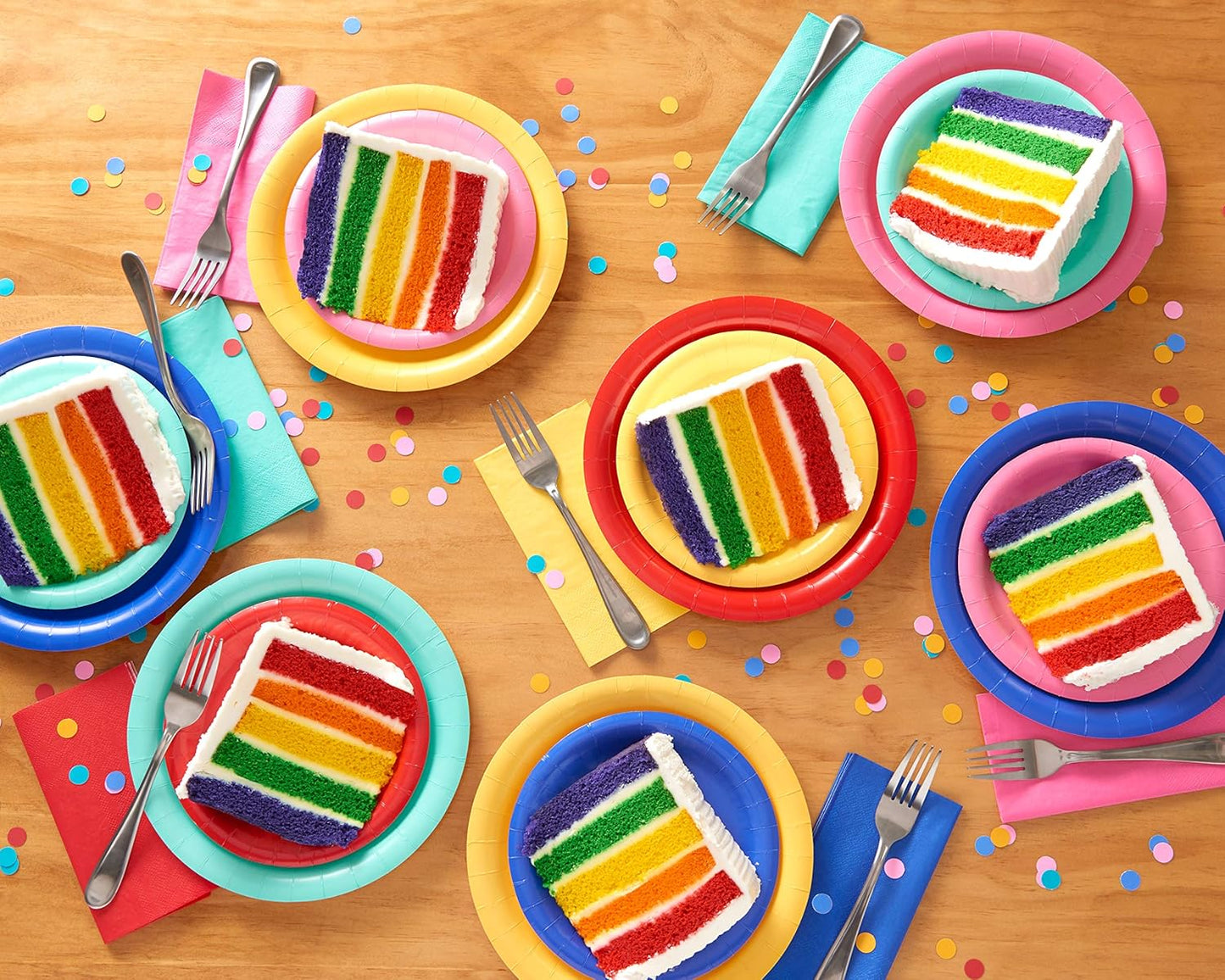 American Greetings 50-Count Rainbow Lunch Napkins