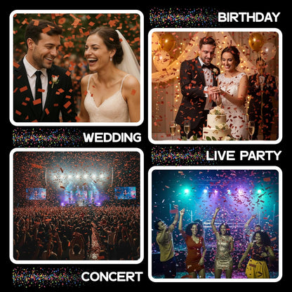 Ultimate Confetti, Multicolor Biodegradable Confetti - Rectangular Fluttering Tissue Paper Confetti for Cannon and Launcher use - Best for Holidays, Birthday, Wedding, and Parties - 1 lb, 16 oz
