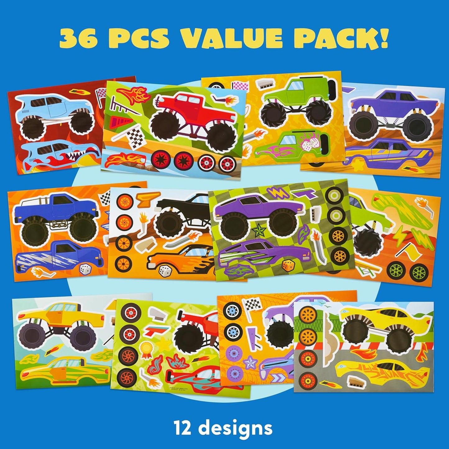 JOYIN 36 Sheets 9"x6" Make a face Stickers for Kids, Make Your Own Animal Stickers with Unicorn, Dinosaur, Sea and Safari Animals, Crafts Birthday Party Favors, Goodie Bags Classroom Activities