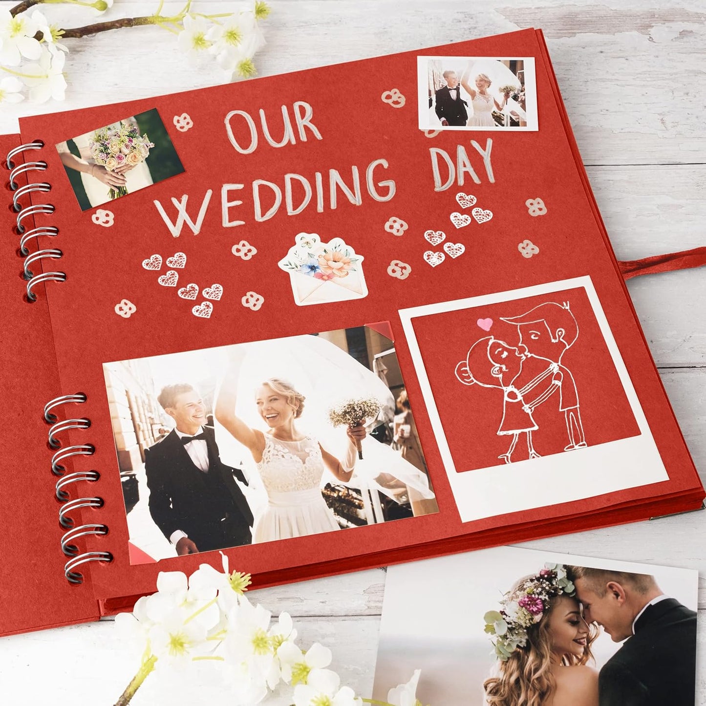 Bstorify Scrapbook Album 60 Pages (8 x 8 Inch) Brown Thick 200gsm Kraft Paper, Photo Album Scrapbook, Memory Book - Ideal for Your Scrapbooking Albums Art & Craft Projects