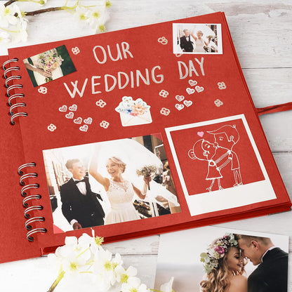 Bstorify Scrapbook Album 60 Pages (8 x 8 Inch) Brown Thick 200gsm Kraft Paper, Photo Album Scrapbook, Memory Book - Ideal for Your Scrapbooking Albums Art & Craft Projects