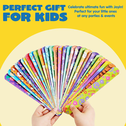 JOYIN 48 Pcs Slap Bracelets for Kids, Bulk Wristbands with Animals, Friendship, Heart, Galaxy, Party Favors, Classroom Prizes Birthday Exchanging Gifts, Goodie Bag Stuffers