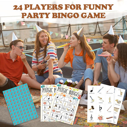Book Bingo Game, Reading Party Bingo Cards Set, Read Themed Party Games Supplies for Book Lovers, Adults Family Friends Holiday Activities Favors Decorations for 24 Player, 01