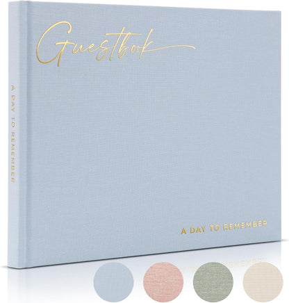 ZICOTO Beautiful Wedding Guest Book for Your Wedding Reception - Simply Elegant Guestbook to Sign in and Add Polaroid Photos - The Perfect Baby Shower Guest Book for The Special Day