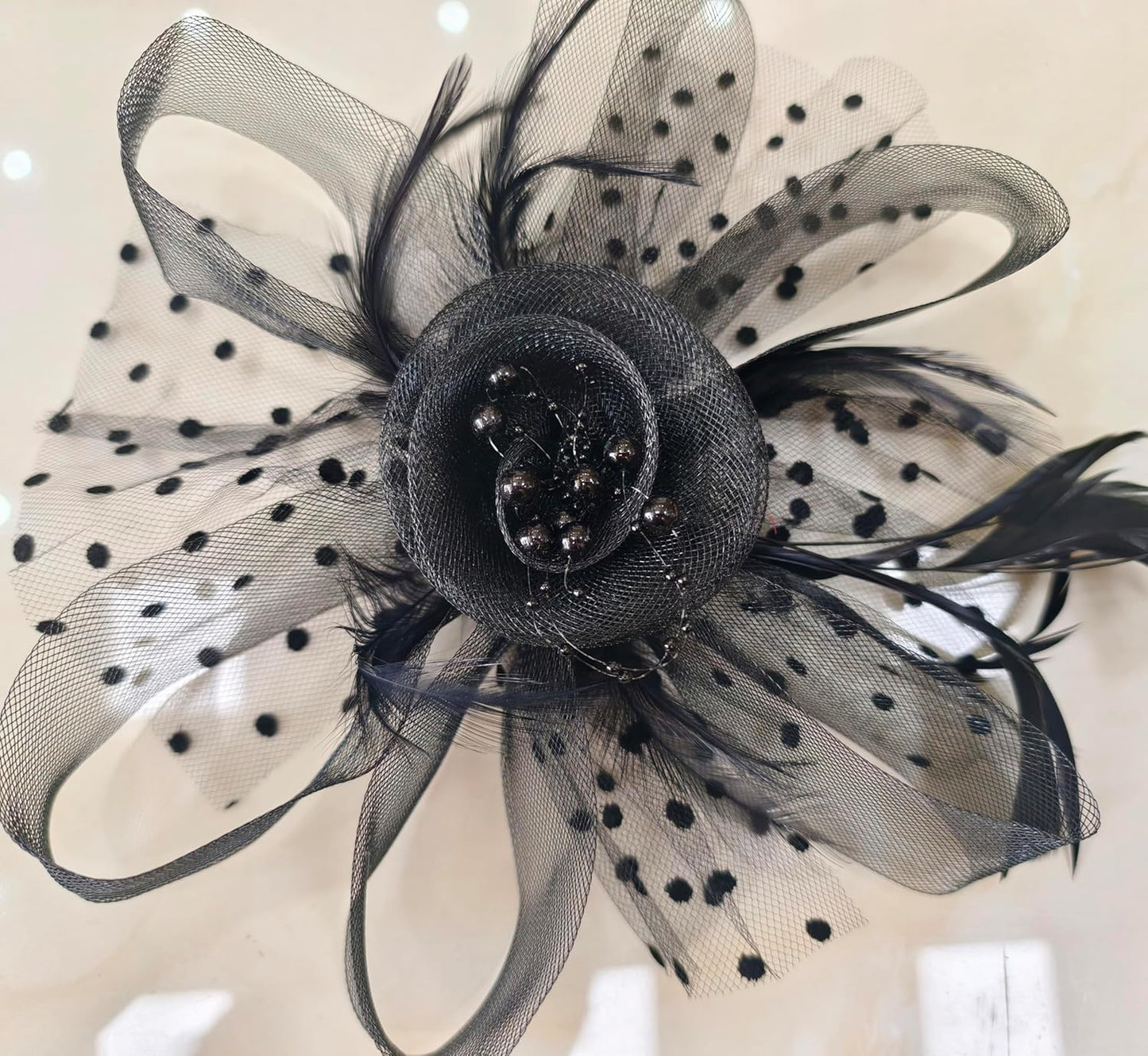 Fascinators Hat Women Tea Party Headband Flower Cocktail Mesh Feathers Hair Clip Kentucky Derby Hat Wedding