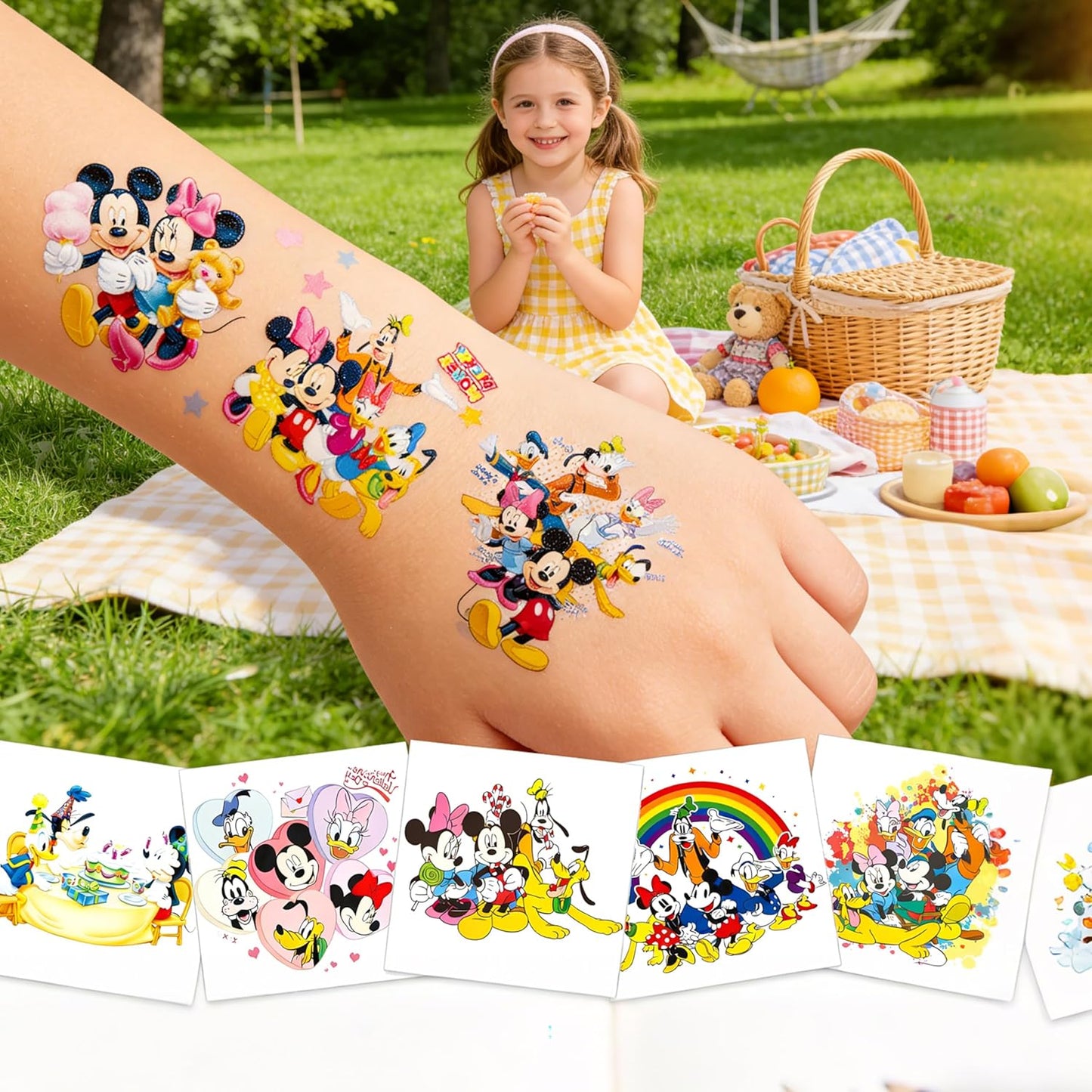 60 Pcs Princess Temporary Tattoos Birthday Themed Party Supplies Decoration Favors Cartoon Cute Sticker for Kids Girls Home Activity Class Prizes Carnival Christmas Rewards (60, princess)