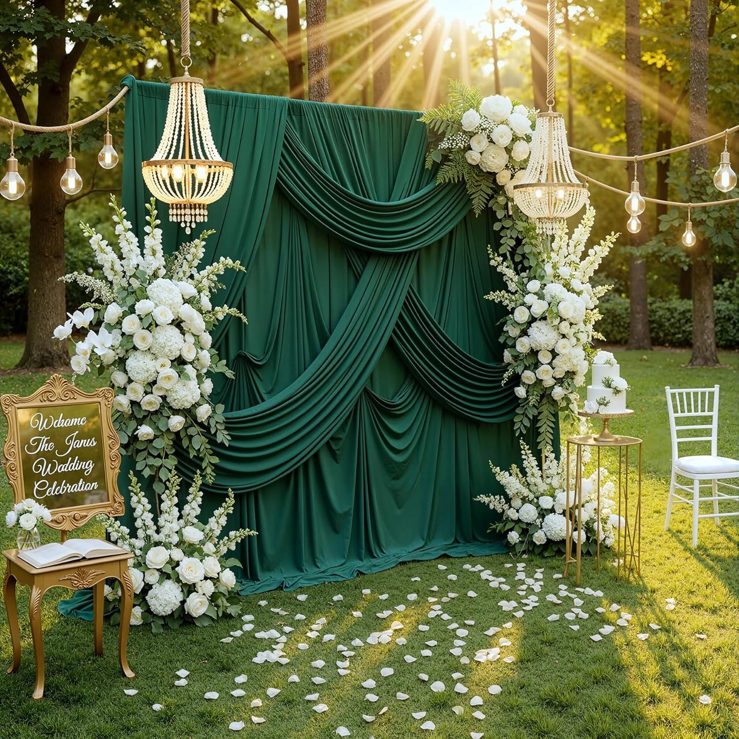 10ftx10ft Black Backdrop Curtains for Weddings Parties, Wrinkle Free 2 Panels Silky Polyester Photo Backdrop Drapes Back Drop Cloth Drapery for Birthday Mother'sDay Photography Background