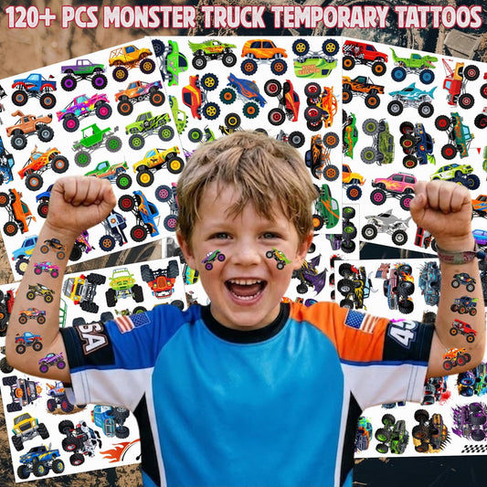Racing Car Temporary Tattoos For Kids - Race Car Party Favors Birthday Decorations Supplies Gift Idea For Kids Teens Craft School Prizes - 58 Patterns