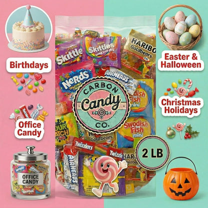 Bulk Candy Variety Pack - 2 lb - Bulk Candy Individually Wrapped - Assorted Mix - Lollipops, Hard, Fruity - Dulces - Big Bag for Party Favors - Father's Day