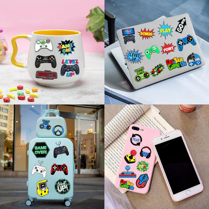 60 PCS Video Game Pre-Cut Temporary Tattoos Themed for Kids Birthday Party Decorations Supplies Favors Decor Super Cute Tattoo Stickers 5 Sheets Gifts for Boys Girls Games Classroom Rewards Carnival
