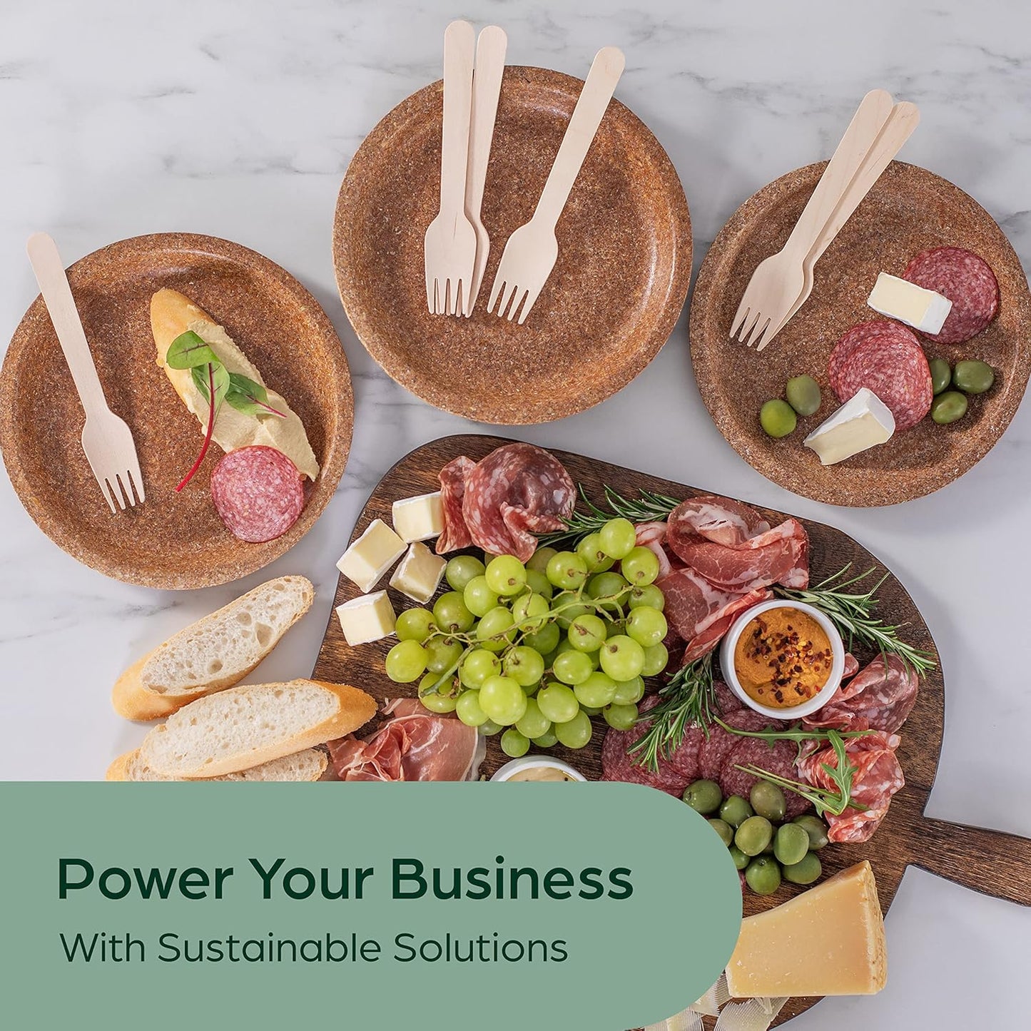 PURPLECLAY Wooden Disposable Utensils Set, 360 PCS Compostable Silverware (120 Forks, 120 Spoons, 120 Knives) Eco Friendly, Plastic-Free Cutlery for Parties & Catering, Alternative to Bamboo Utensils