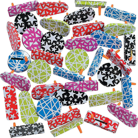 Fun Express Bulk Metal Noise Makers for Sporting Events - 50 Pack Hand Clappers & Clackers for Football Games, Pep Rally Supplies | Groggers for Purim