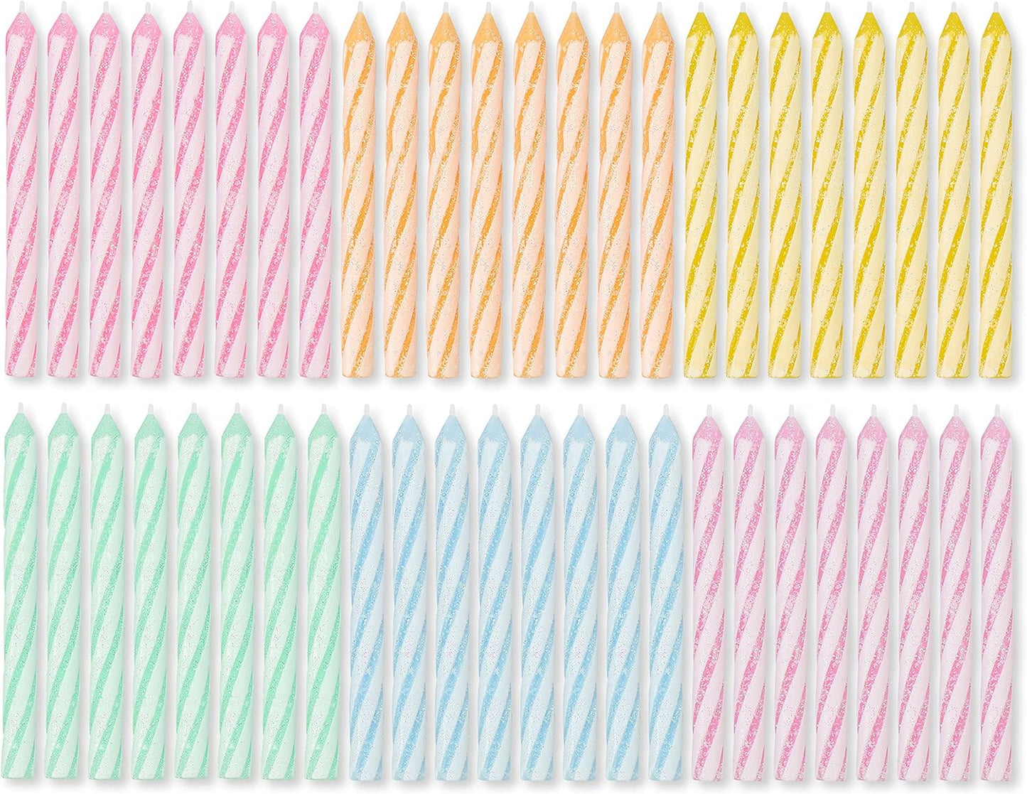 American Greetings Birthday Candles, Small White Spiral (48-Count)