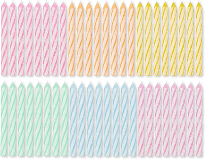 American Greetings Birthday Candles, Small White Spiral (48-Count)