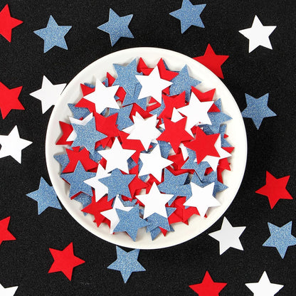 300pcs Navy Blue White Silver Confetti,Glitter Paper decor Twinkle Little Star Table Confetti,Birthday Graduation 2024 Fathers Day Wedding Baby Shower Party Decorations Circle Dots Lasting Surprise
