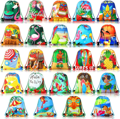 Marsui 24 Pcs Glowing Party Favor Drawstring Bags Gift Goodie Candy Favors Bags for Birthday Party Supplies