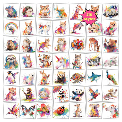 Tattoos for Kids, 350+ Mixed Styles (37 Sheets) Temporary Tattoos Stickers Set Gift for Girls and Boys, Space Dinosaur Animals Butterfly Tattoos for Kids Birthday Party Supplies