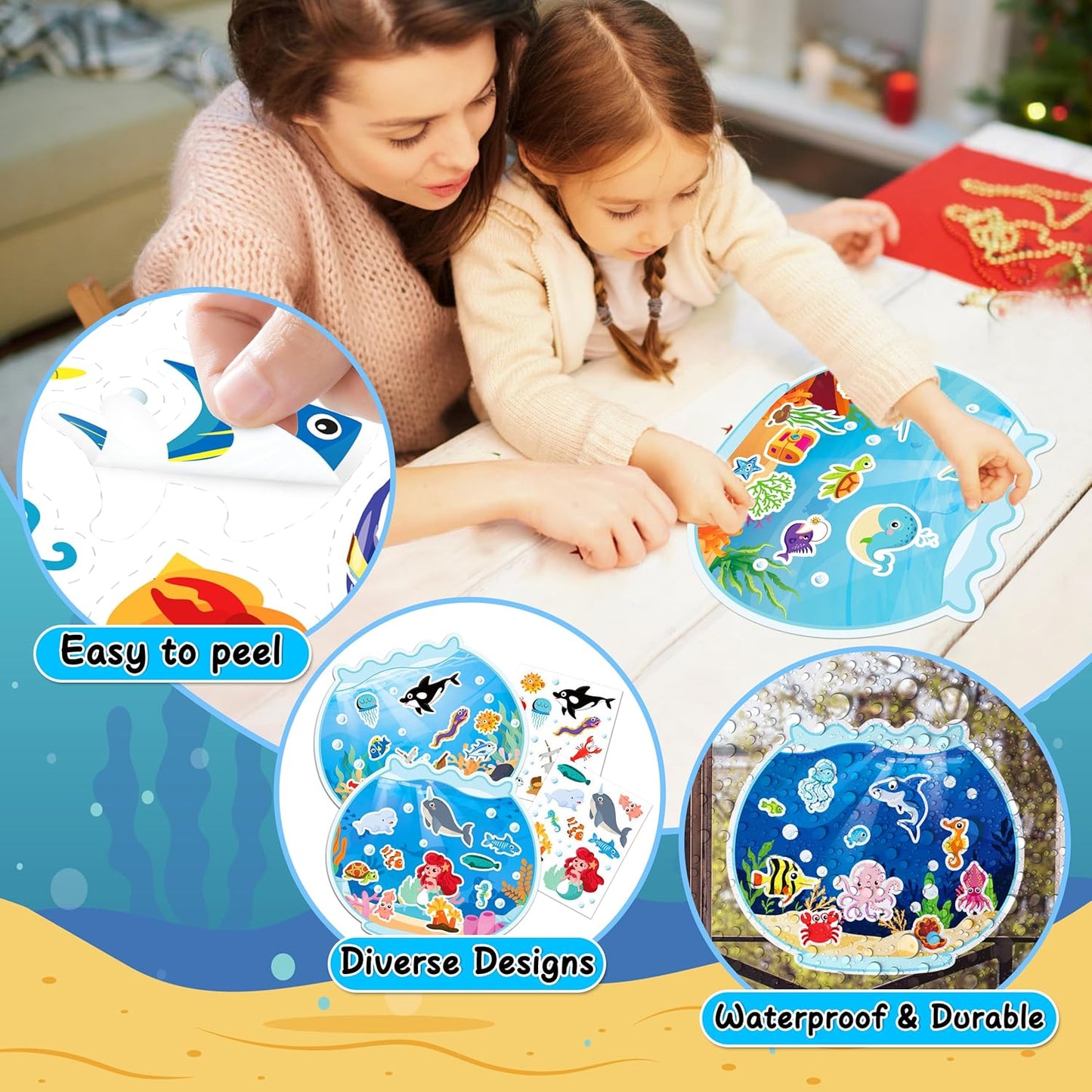 LINAYE 24 Sheets Insect Stickers with Jar Scenes, Make Your Own Bug Jar Stickers, Spring Crafts Activities for Kids Spring Party Decorations Supplies for Kids