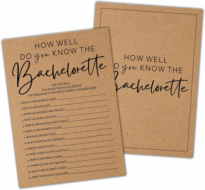 Bachelorette Party Games, Photo Scavenger Hunt Kraft Rustic Bridal Shower Game Card, Wedding/Engagement Party Ideas Activities Supplies Decorations(25 Cards) -A04