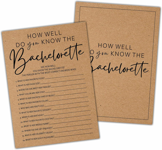 Bachelorette Party Games, Photo Scavenger Hunt Kraft Rustic Bridal Shower Game Card, Wedding/Engagement Party Ideas Activities Supplies Decorations(25 Cards) -A04