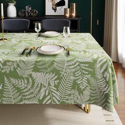 Rectangle Table Cloth,100% Waterproof Tablecloth Oil Proof Spill Proof Vinyl Table Cloth, Wipe Clean Plastic Table Cover for Dining, Camping, Indoor and Outdoor 52" x 70",Leaves