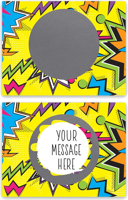 My Scratch Offs - Customizable Scratch-Off Cards Graffiti Design for Prizes, Classroom Rewards & Teacher Supplies, 50 Pack