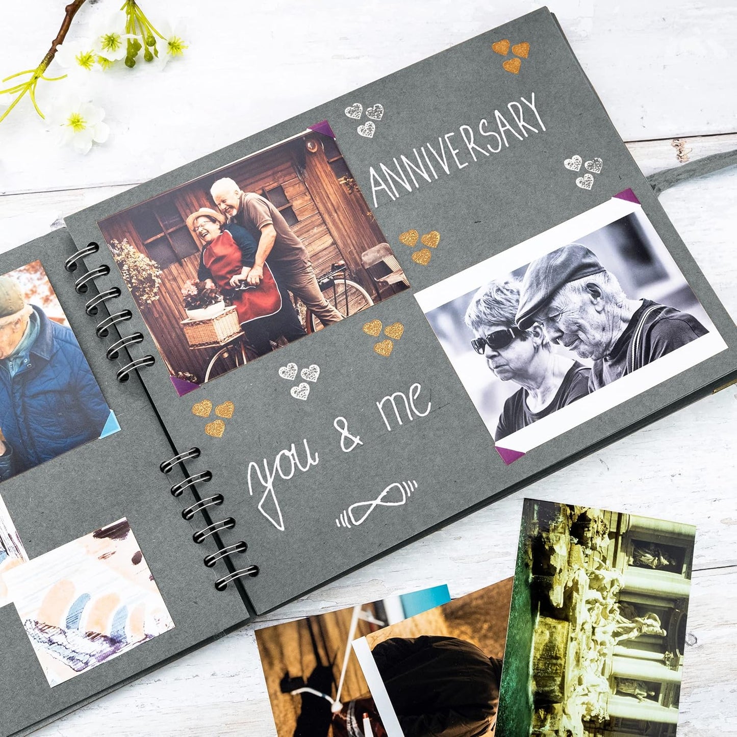 Bstorify Scrapbook Album 60 Pages (8 x 8 Inch) Brown Thick 200gsm Kraft Paper, Photo Album Scrapbook, Memory Book - Ideal for Your Scrapbooking Albums Art & Craft Projects