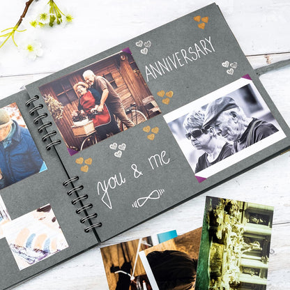 Bstorify Scrapbook Album 60 Pages (8 x 8 Inch) Brown Thick 200gsm Kraft Paper, Photo Album Scrapbook, Memory Book - Ideal for Your Scrapbooking Albums Art & Craft Projects