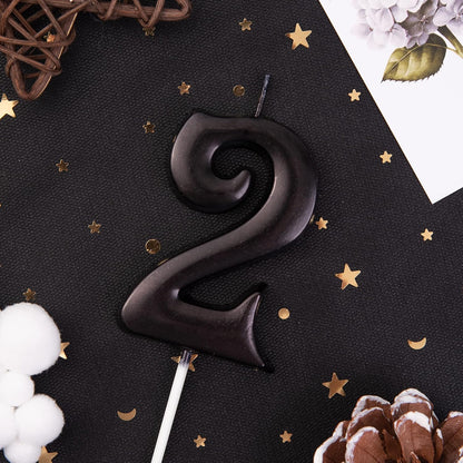 PHD CAKE 2.76 Inch Elegant Gold 1 Number Birthday Candles, Gold Number Candles, Cake Number Candles, Party Celebration
