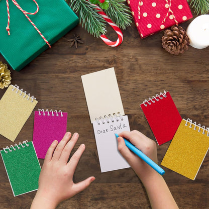 Playbees Mini Prism Spiral Notepads - 24PK Bulk Small Pocket Mini Notebooks for Kids, 2.5 Inch x 3.6 Inch - 20 Sheets Per Book, Top Bound Spiral Memo Note Pads for Party Favor Gifts and Goodie Bags