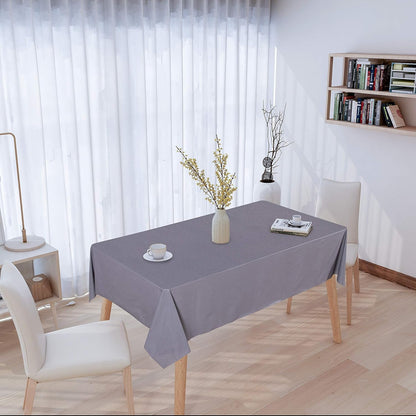 sancua Clear Plastic 100% Waterproof Tablecloth - 54 x 78 Inch - Vinyl PVC Rectangle Table Cloth Protector Oil Spill Proof Wipe Clean Table Cover for Dining Tables, Parties & Camping, Crystal Clear