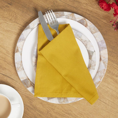 ACCENTHOME Natural Cotton Linen Napkin Set of 12 18x18 inch Dinner Napkins - Washable Soft Premium Hotel Quality Reusable Hemmed Edges Napkins Perfect Table Linens for Family Dinners, Weddings