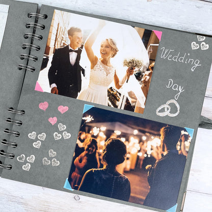 Bstorify Scrapbook Album 60 Pages (8 x 8 Inch) Brown Thick 200gsm Kraft Paper, Photo Album Scrapbook, Memory Book - Ideal for Your Scrapbooking Albums Art & Craft Projects