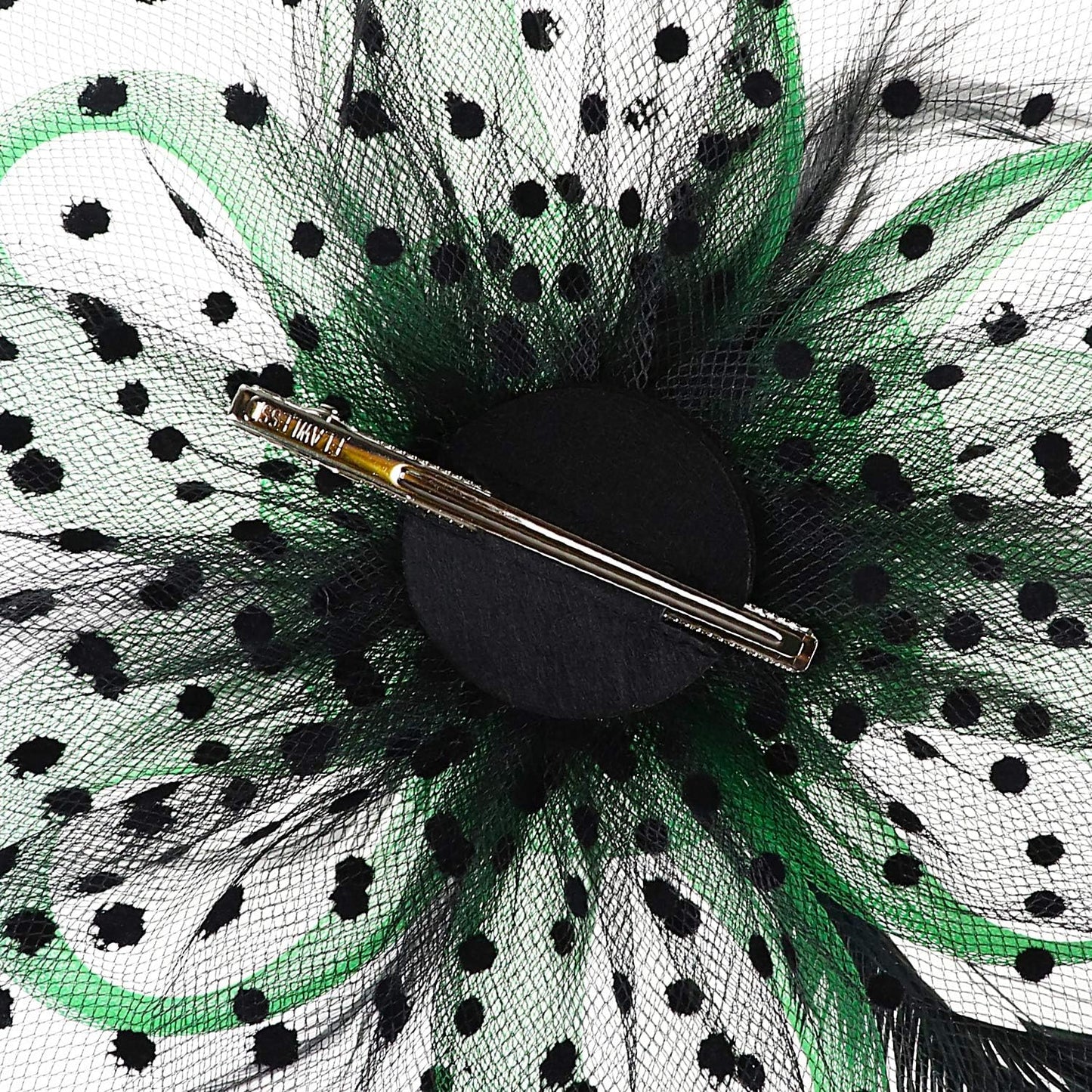DRESHOW Fascinators Hat Flower Mesh Ribbons Feathers on a Headband and a Clip Tea Party Headwear for Girls and Women - Colors A