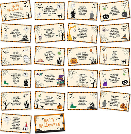 Halloween Treasure Hunt Clues - Witch Scavenger Hunt Games - Outdoor Indoor Riddles - Fall Party Games for Adults - Halloween Party Activities & Decorations (21 Pack)-01