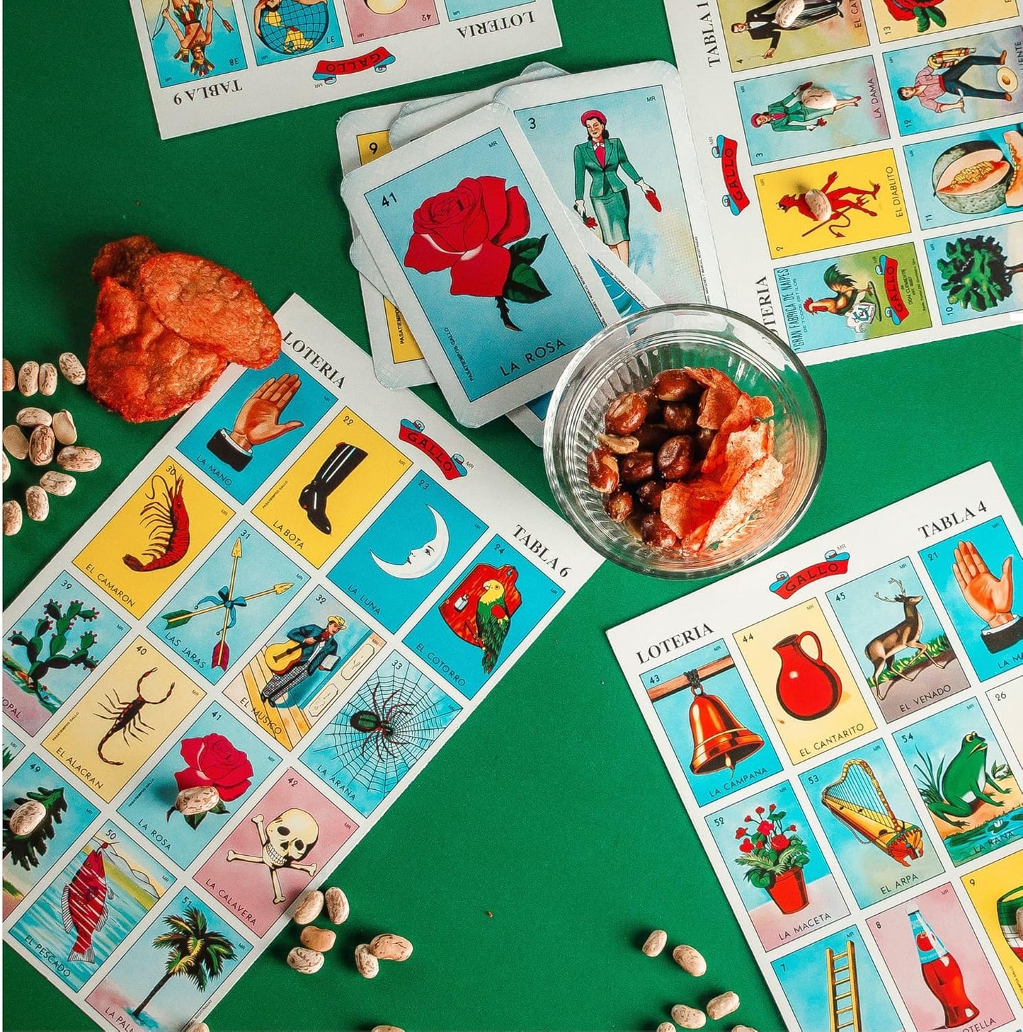 The Original Loteria Game Set, Loteria Mexican Bingo, Loteria Mexicana, La Loteria Cards and Bingo Chips Included - 20 Players