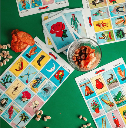 The Original Loteria Game Set, Loteria Mexican Bingo, Loteria Mexicana, La Loteria Cards and Bingo Chips Included - 20 Players
