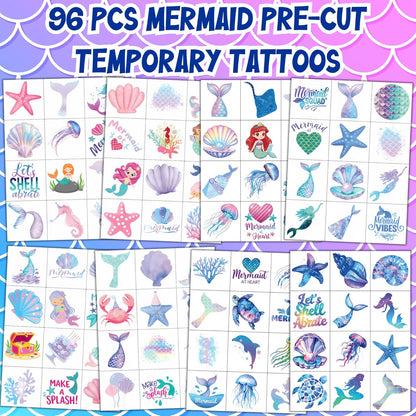 Tropical Flower Hawaiian Temporary Tattoos for Kids - 96 PCS Pre-cut Hawaii Luau Hibiscus Plumeria Party Favors Flower Summer Waterproof Stickers for Summer Aloha Party Decoration Supplies