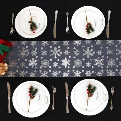 Snowkingdom 2 Pieces Gold Table Runner, Sequin Glitter Foil Metallic Thin Mesh Runner Roll 11"x108", Gold Table Decorations for Event Party, Wedding, Birthday Party, Christmas