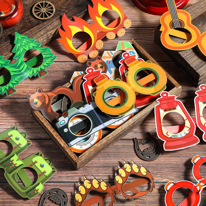 32 Pcs Spa Party Favors Paper Glasses Makeup Paper Eyeglasses Frames Spa Photo Booth Props Selfie Props for Makeup Birthday Party Decorations