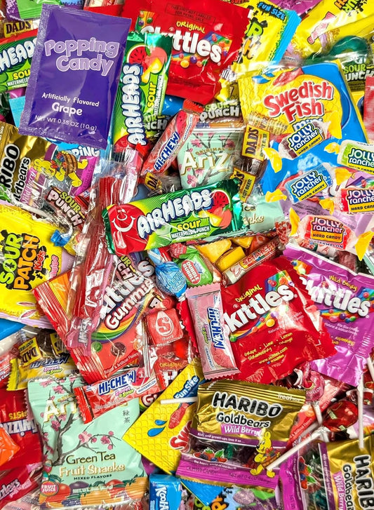 Candy Variety Pack - Assorted Candy Party Mix - 4 LB Bag - Sweets Assortment - Bulk Individually Wrapped - Pinata Candies - Mixed Candies - Queen Jax - Deluxe Mix - Father's Day