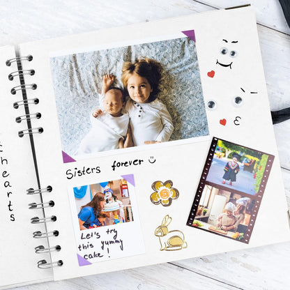 Bstorify Scrapbook Album 60 Pages (8 x 8 Inch) Brown Thick 200gsm Kraft Paper, Photo Album Scrapbook, Memory Book - Ideal for Your Scrapbooking Albums Art & Craft Projects