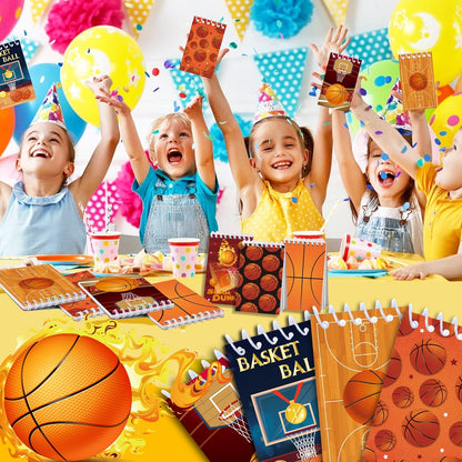24 Pcs Sports Mini Notepads Basketball Baseball Football Soccer Party Favors Goodie Bag Stuffers Notepads Spiral Mini Notebooks for Teens Teacher Classroom Reward